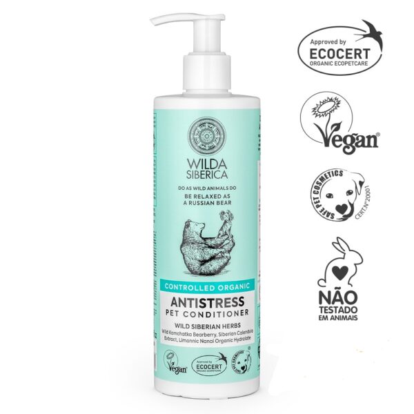 CONDICIONADOR ORGÂNICO "WILDA SIBERICA" - ANTISTRESS 400ML WEPET CÃO GATO