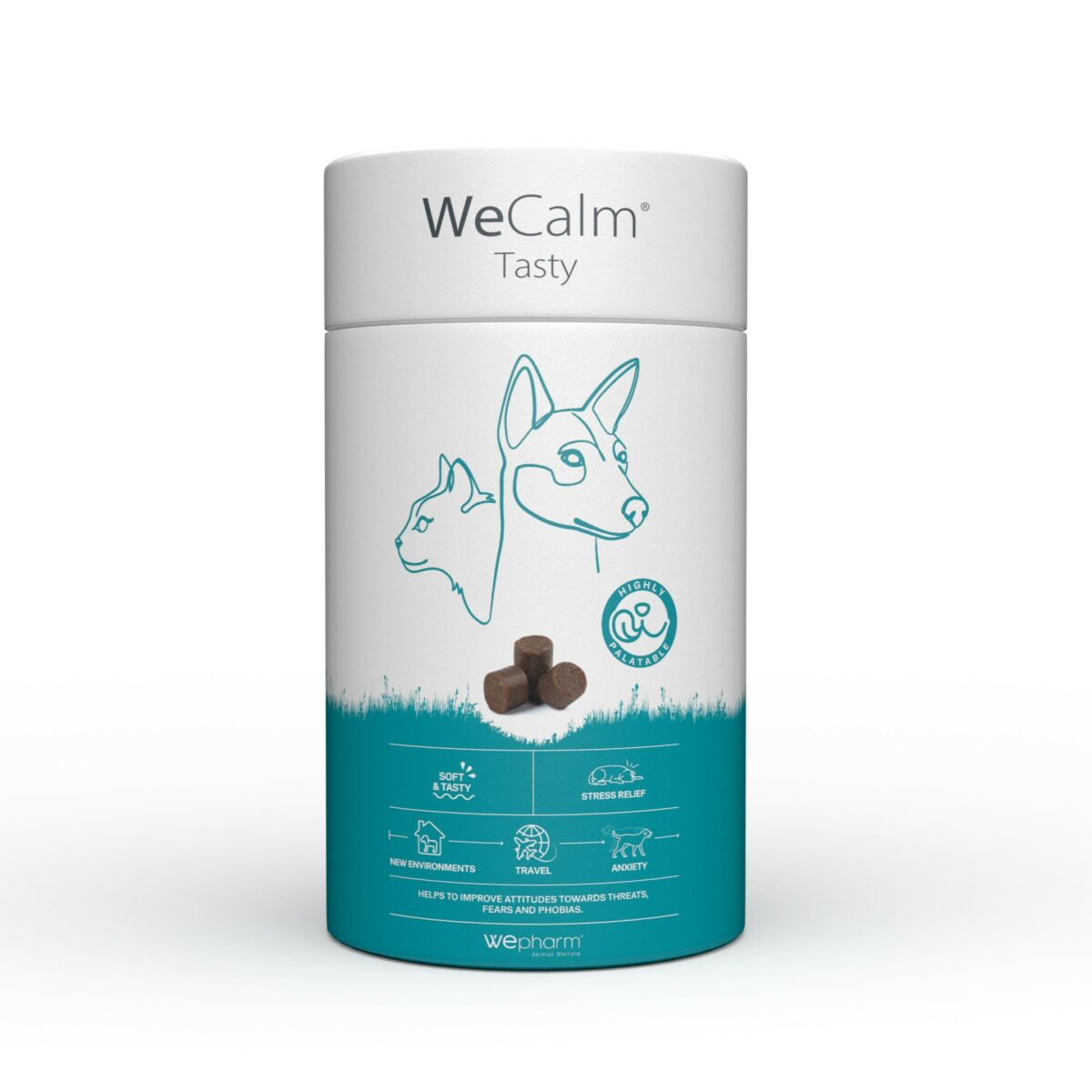 wepharm wecalm tasty 30 chews cão gato wepet