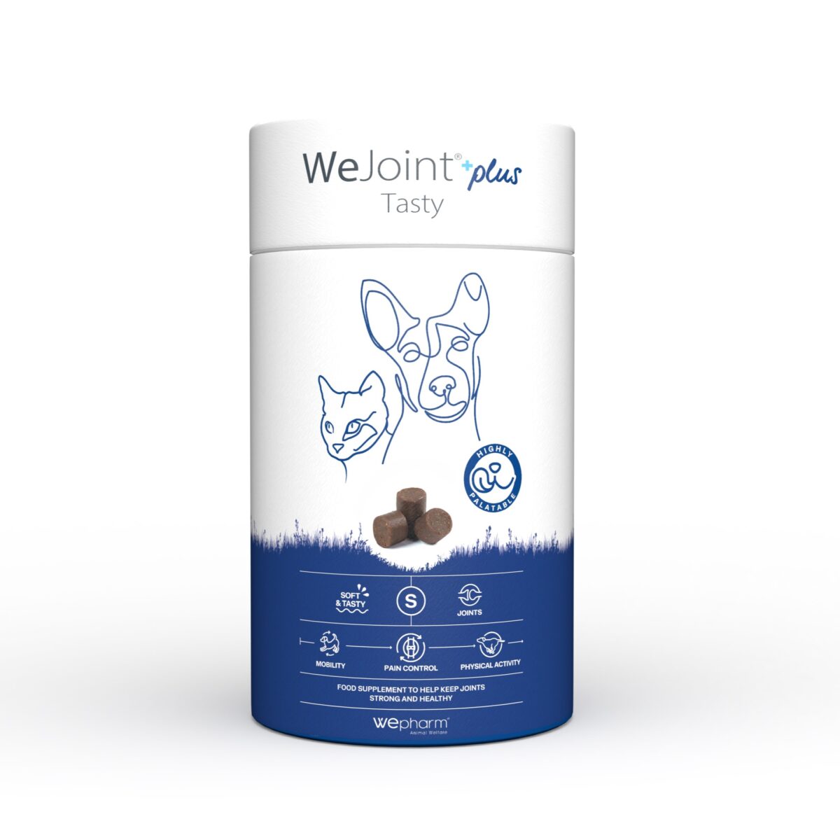 WEJOIN_S_TASTY_frontal WEJOINT PLUS TASTY RACAS PEQUENAS E GATOS 30 CHEWS wepharm wepet