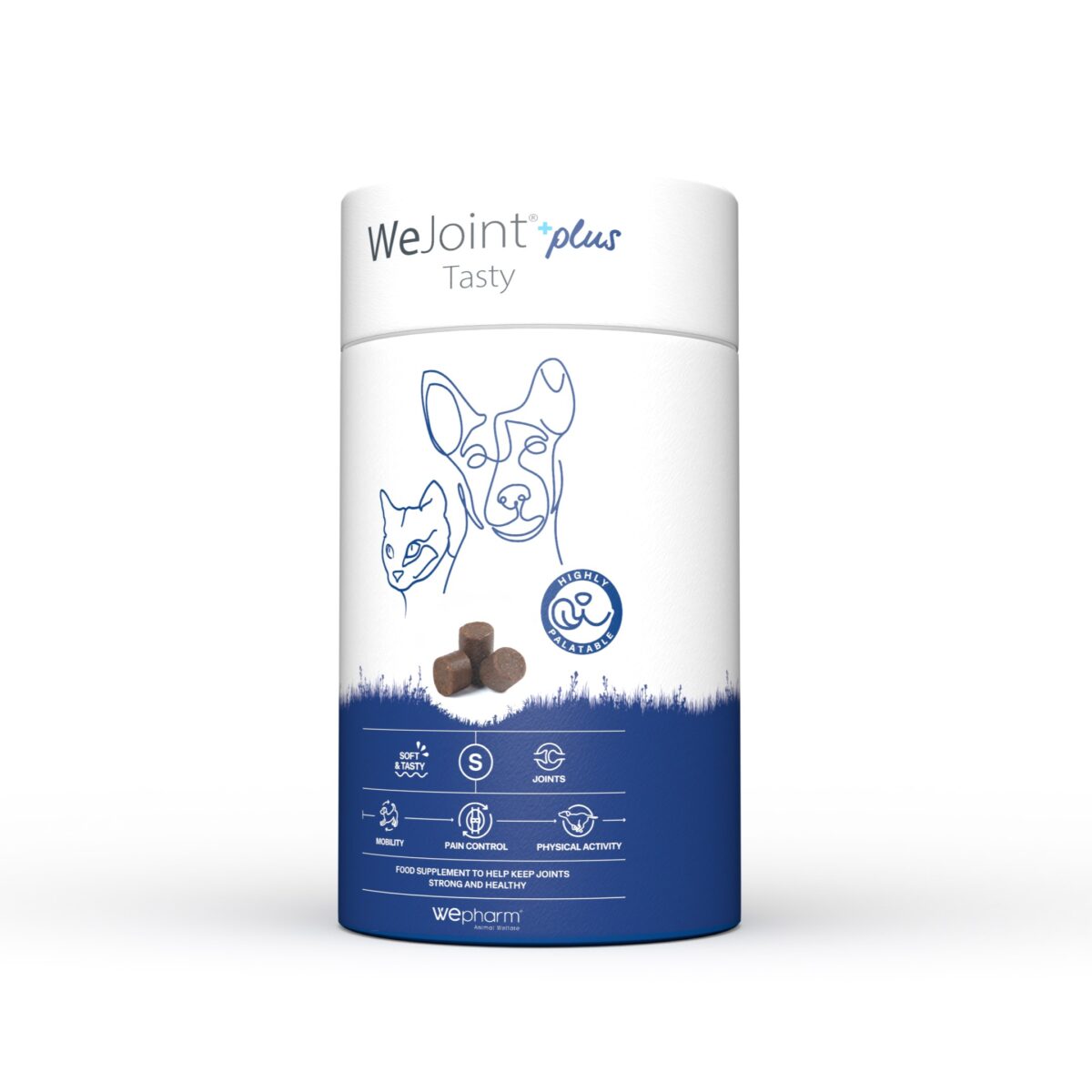 WEJOIN_S_TASTY_lateral WEJOINT PLUS TASTY RACAS PEQUENAS E GATOS 30 CHEWS wepharm wepet