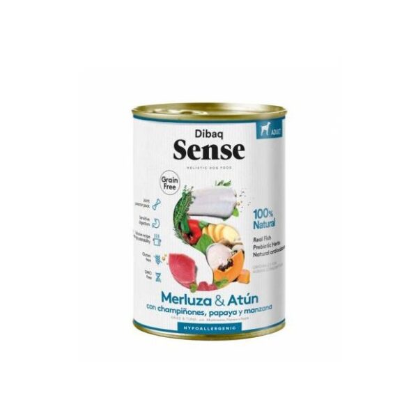 Dibaq Sense DOG Grain Free MERLUZA & ATÚN 380gr wepet cão