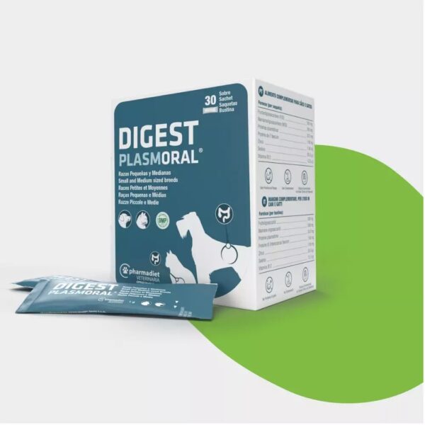 Digest Plasmoral® Raças pequenas e médias 30 saq pharmadiet wepet cão gato