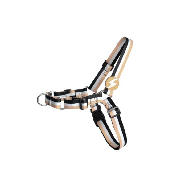Dashi Stripes3 Brown & Black Front Harness wepet cão