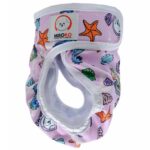 MISOKO REUSABLE DIAPERS FEMALE DOGS W/ SEAHORSES PINK WEPET