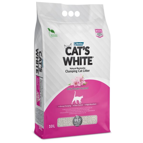CAT'S WHITE Baby Powder 10 lt wepet gatos