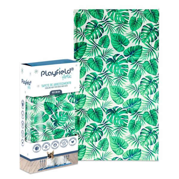 PLAYFIELD ARTIC Green Leaf Cooling Mat wepet cão gato