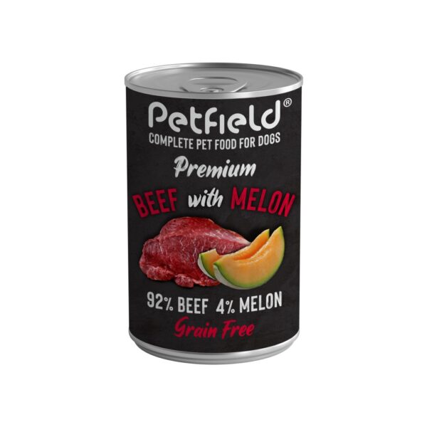 Petfield Wetfood Dog Beef & Melon 400g wepet cão