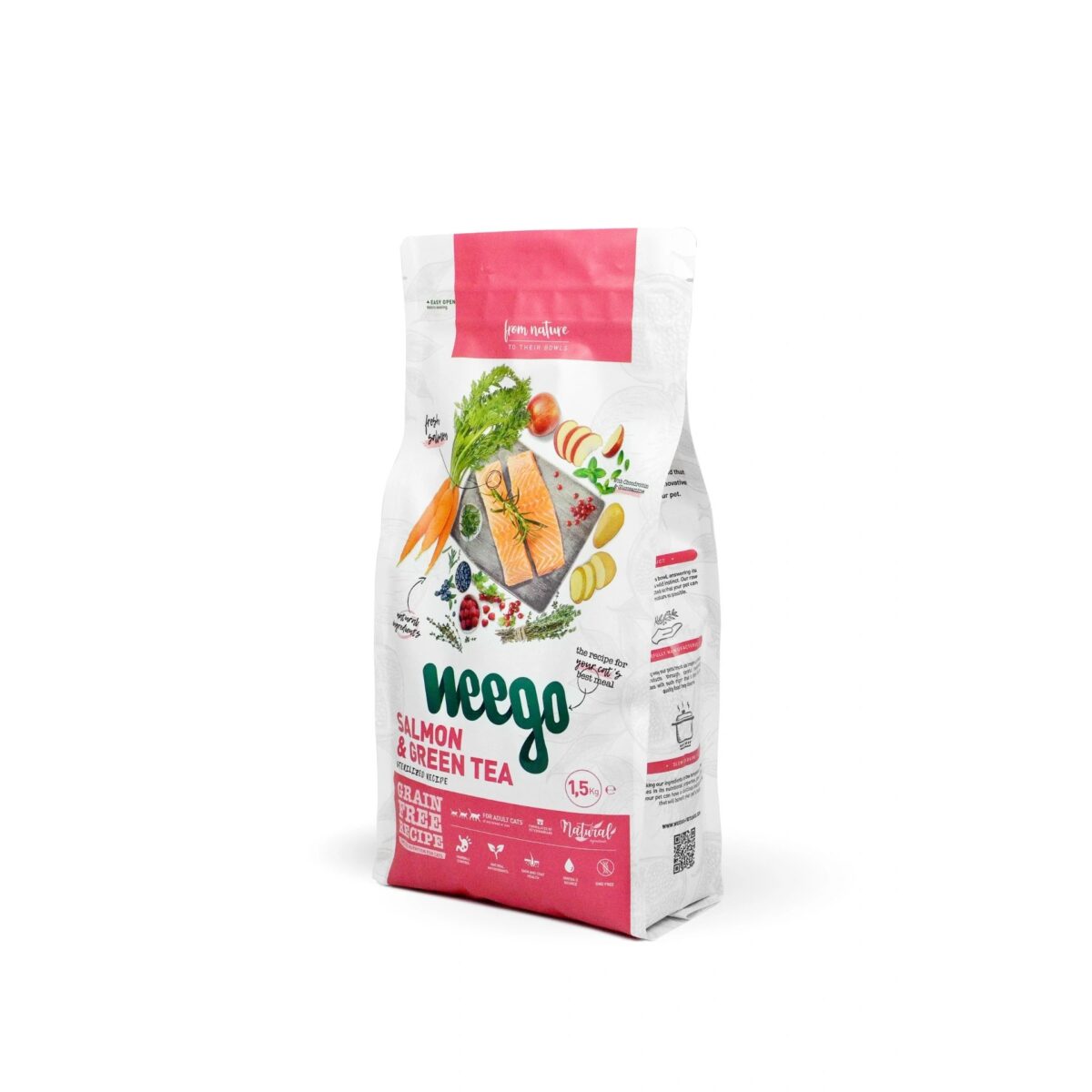 Weego Cat steril salmon & green tea wepet gato