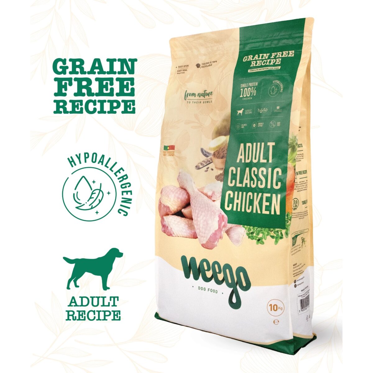 Weego Grain Free Adult Dog Classic Chicken wepet cão