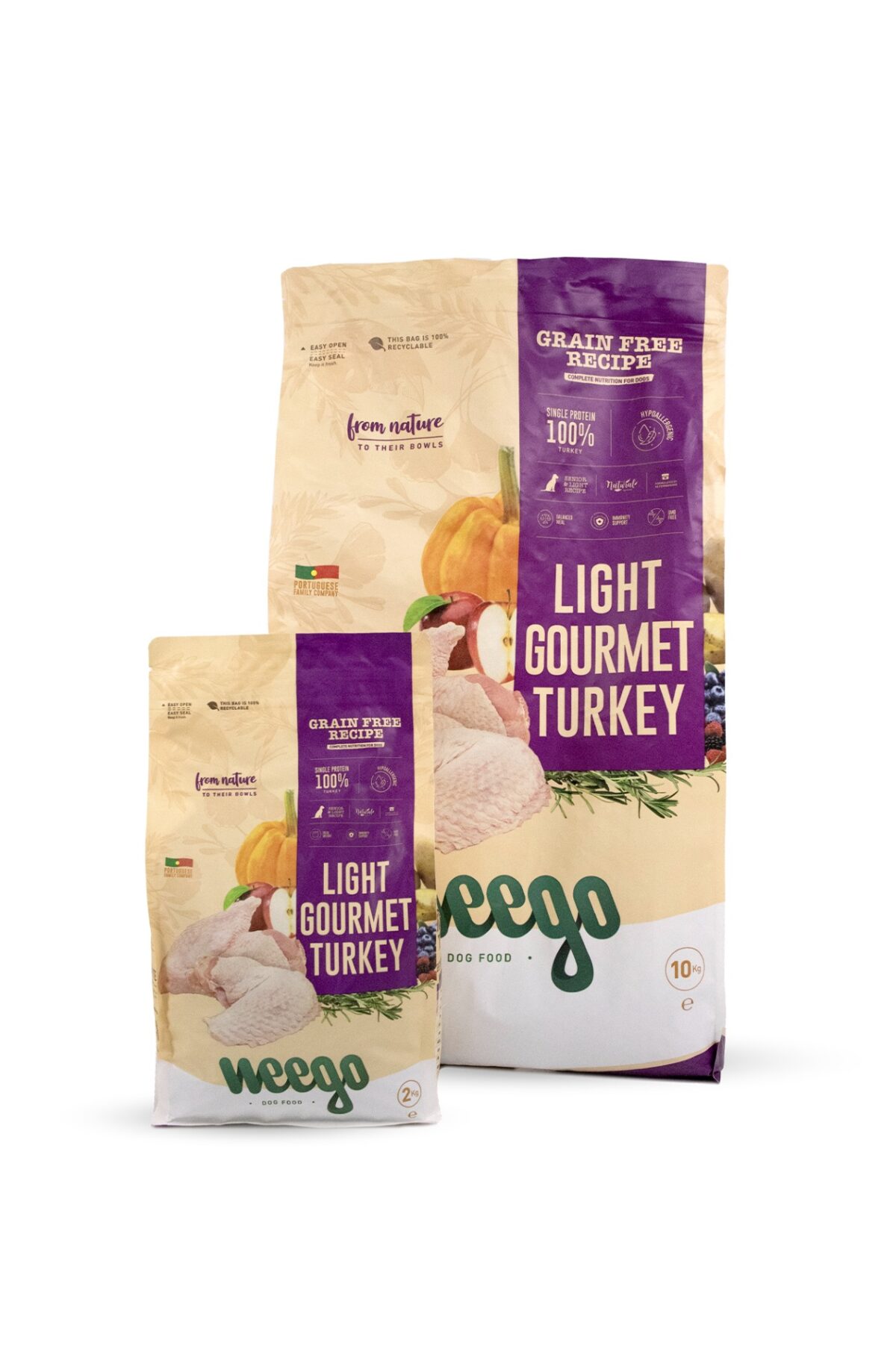 Weego Grain Free Dog Light Gourmet Turkey wepet cão senior