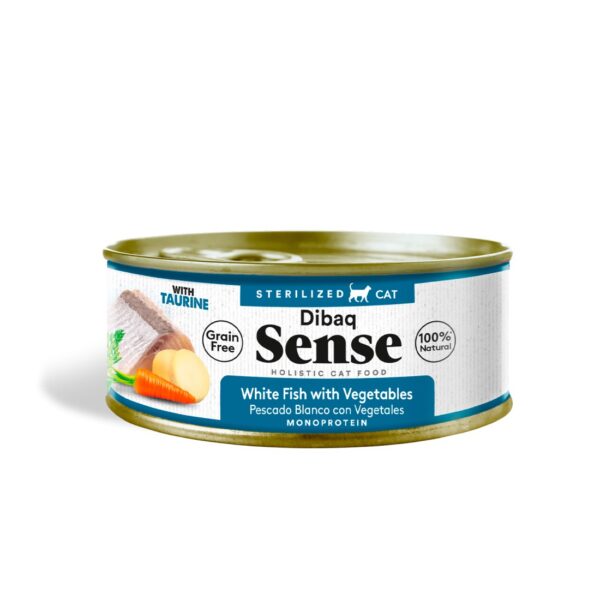 Dibaq Sense CAT Grain Free ESTERILIZADO PESCADO BLANCO 70gr wepet gato