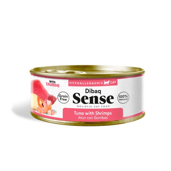 Dibaq Sense CAT Grain Free ATÚN con GAMBAS 70gr wepet gato