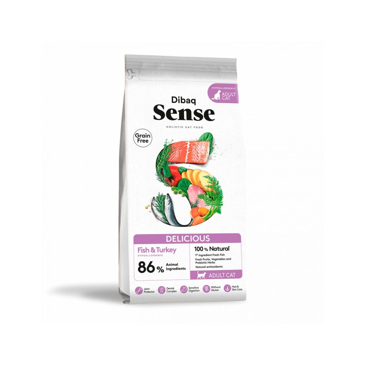 Dibaq Sense CAT Grain Free ADULT (FISH&TURKEY) 1,5kg wepet gato
