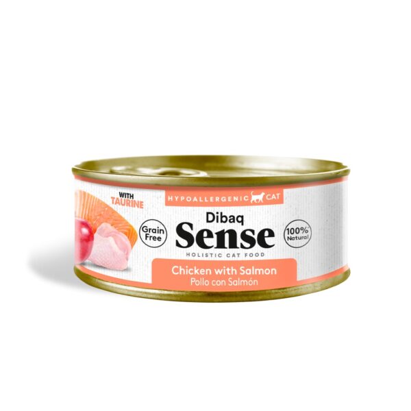 Dibaq Sense CAT Grain Free POLLO con SALMÓN 70gr wepet gato