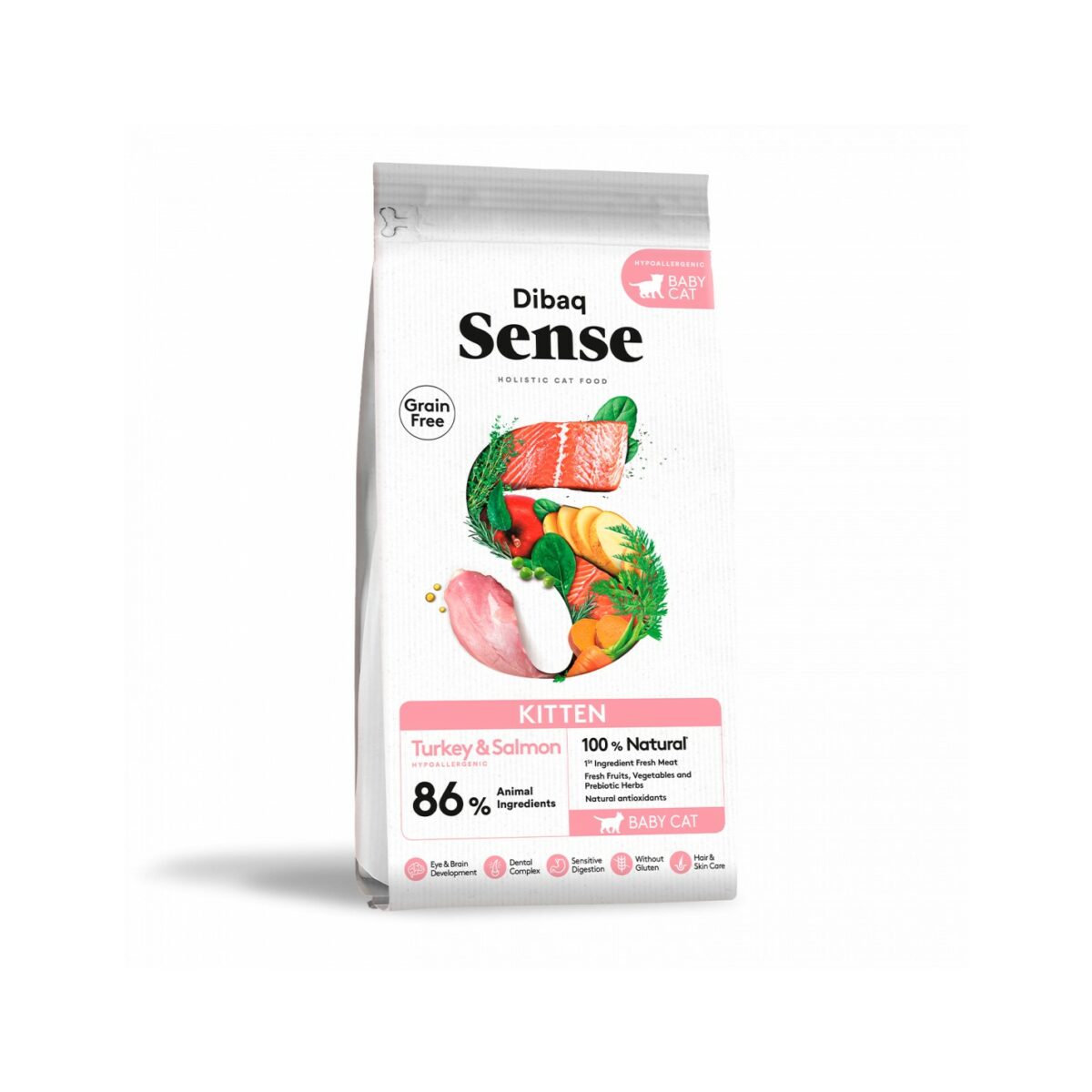 Dibaq Sense CAT Grain Free KITTEN (PAVO&SALMON) 1,5kg wepet gato