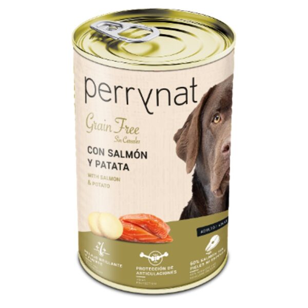 Perrynat Grain Free salmão e batata 400gr wepet cão