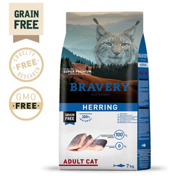 BRAVERY HERRING (ARENQUE) ADULT CAT (GRAIN FREE) WEPET