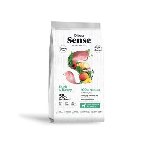 Dibaq Sense DOG Grain Free PATO&PAVO (LIGHT&SENIOR) WEPET