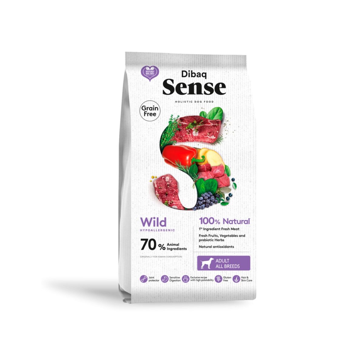 Dibaq Sense DOG Grain Free SALVAJE (CIERVO Y JABALÍ) WEPET