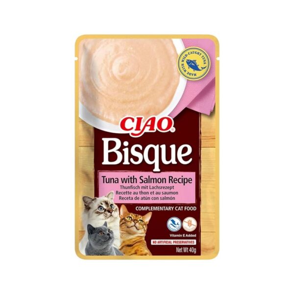 BISQUE CHURU GATO ATUM COM SALMÃO RECIPE 40GR WEPET