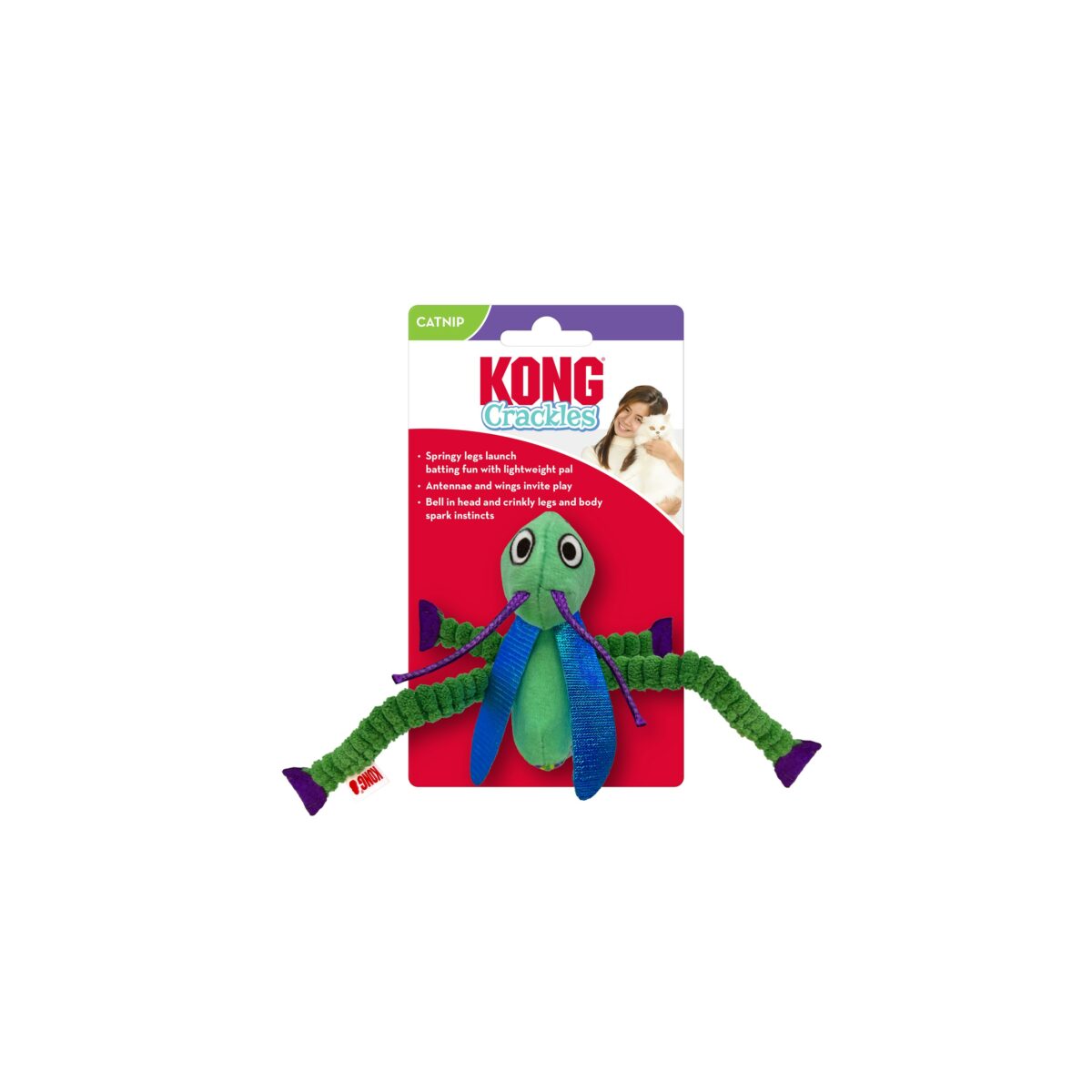 KONG CAT CRACKLES GRASSHOPPER (CRCL52E) WEPET GATO