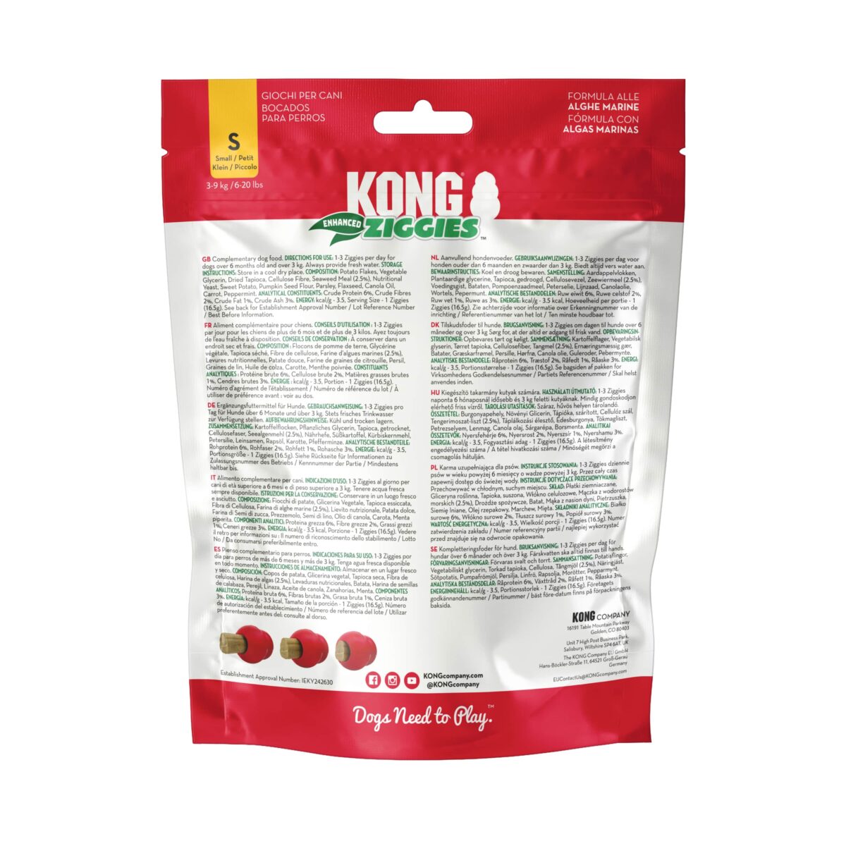 KONG ZIGGIES ENHANCED WEPET CÃO