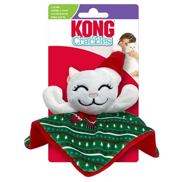 KONG Holiday Crackles Santa Kitty wepet gato