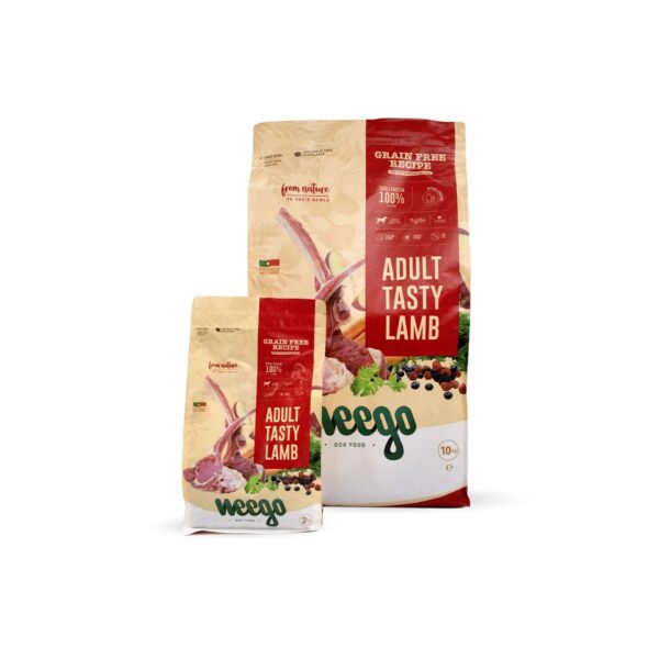 WEEGO GRAIN FREE DOG FOOD ADULT TASTY LAMB WEPET CÃO