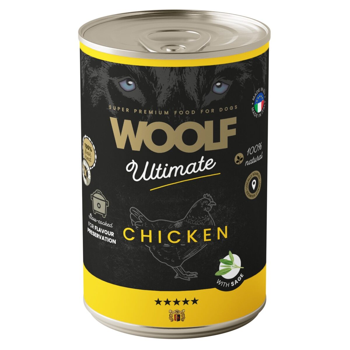 WOOLF ULTIMATE HÚMIDO CÃO FRANGO 400GR WEPET