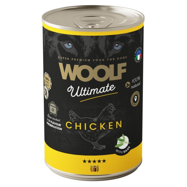 WOOLF ULTIMATE HÚMIDO CÃO FRANGO 400GR WEPET