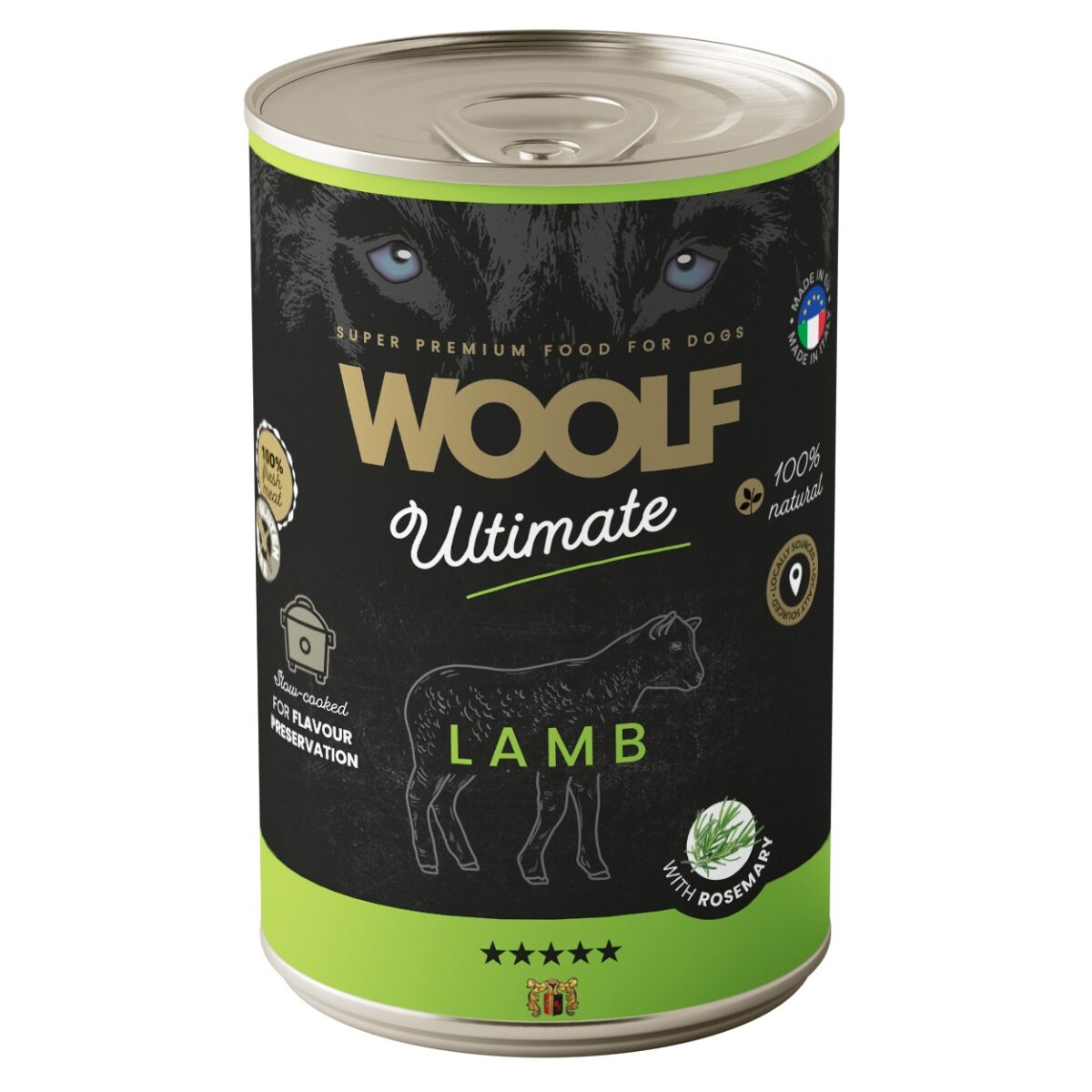 WOOLF ULTIMATE HÚMIDO CÃO CORDEIRO 400GR WEPET