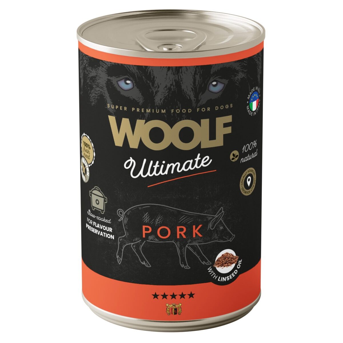 WOOLF ULTIMATE HÚMIDO CÃO PORCO 400GR WEPET