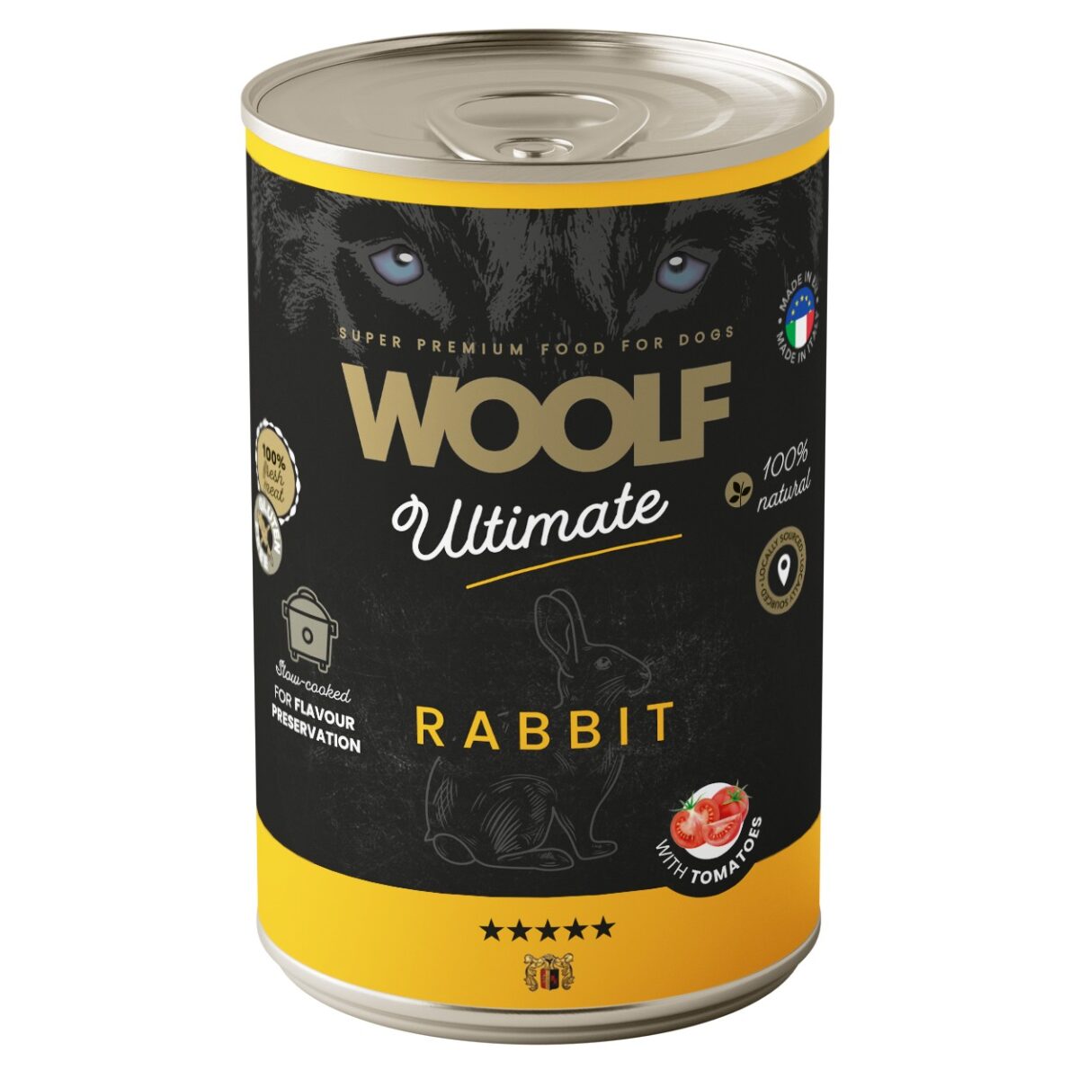 WOOLF ULTIMATE HÚMIDO CÃO COELHO 400GR WEPET