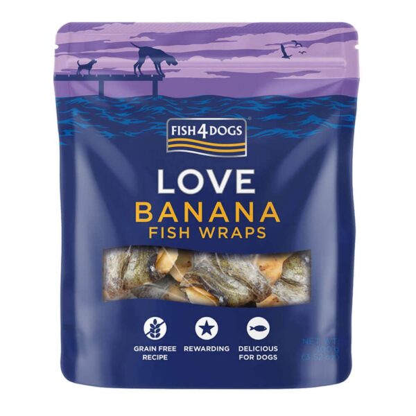 F4D Love Banana Fish Wraps 90g wepet cão