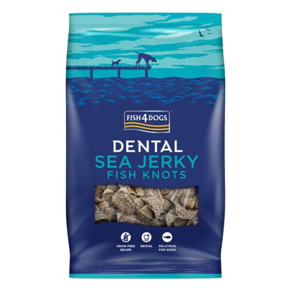 F4D Dental Sea Jerky Fish Knots 100g wepet