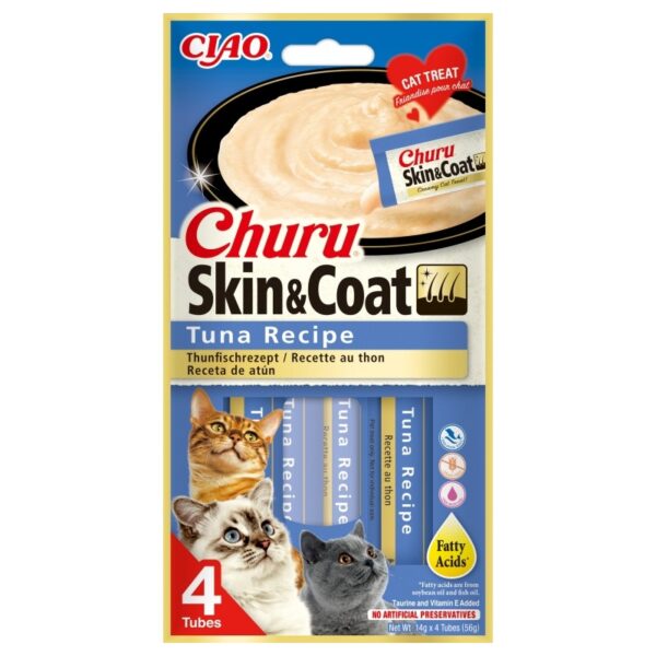 CHURU Cat Skin & Coat Receita de Atum 4x14gr