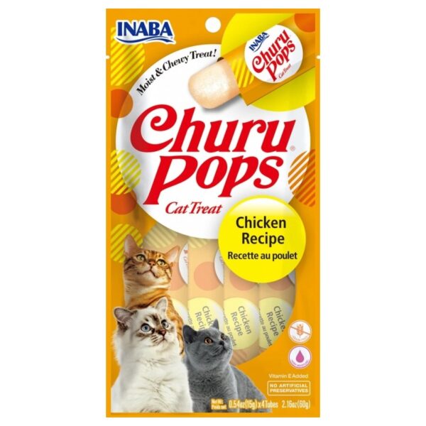 CHURU Cat Pops Receita de Frango 4x15gr