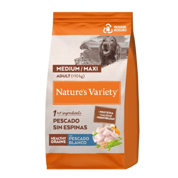 NV DOG GRAIN MED ADULT WHITE FISH WEPET