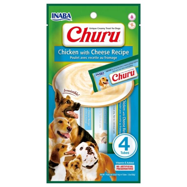 CHURU Meal Topper Dog Receita Frango C/Queijo 4x14g WEPET