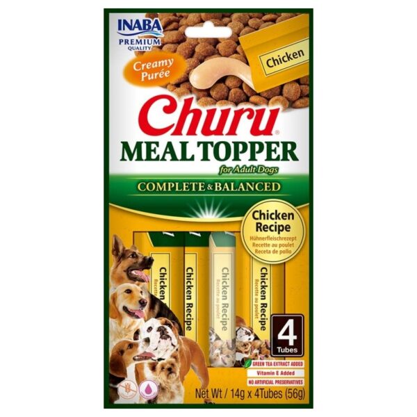 CHURU Meal Topper Dog Receita Frango C/Abobora 4x14g wepet