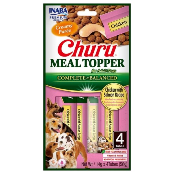 CHURU Meal Topper Dog Receita Frango C/Salmão 4x14g wepet