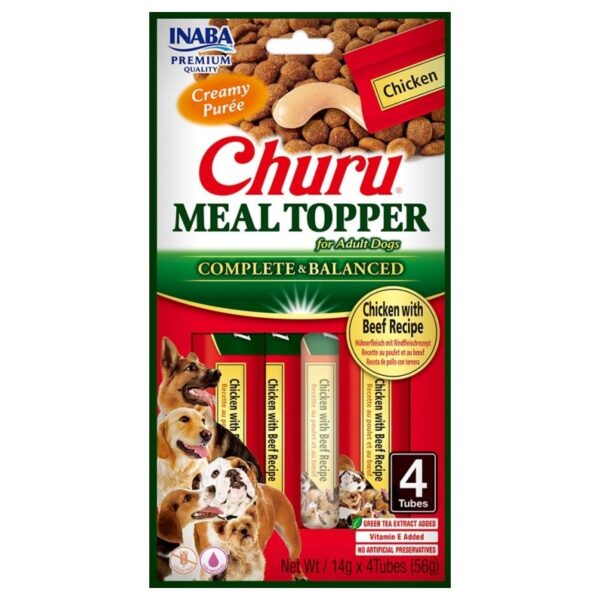 CHURU Meal Topper Dog Receita Frango C/Vaca 4x14g WEPET