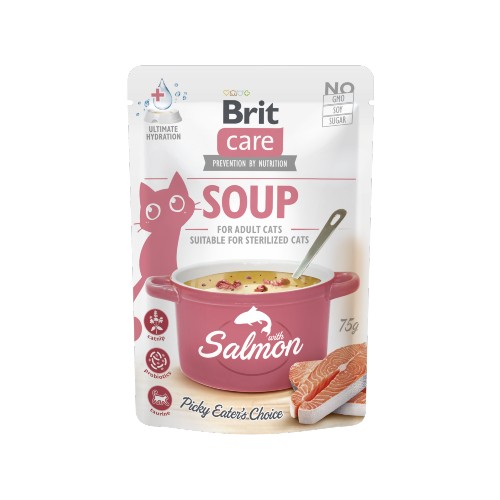 Brit Care Cat Soup with Salmon Wet (Saqueta) 75 g wepet