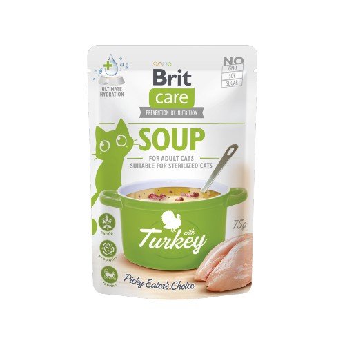 Brit Care Cat Soup with Turkey Wet (Saqueta) 75 g wepet