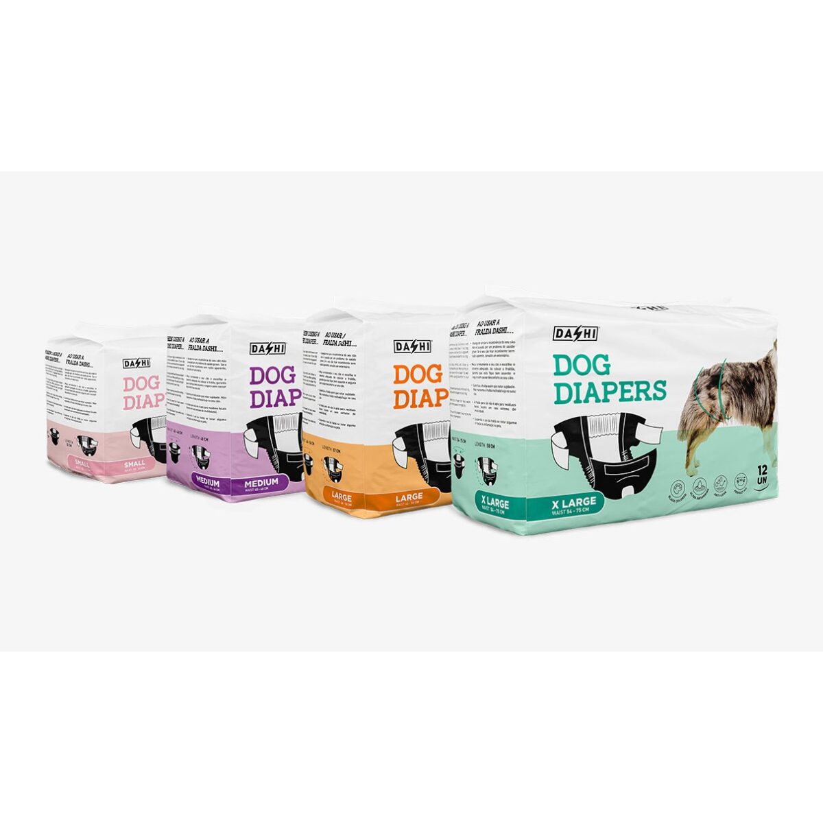 Dashi Dog Diapers 12un WEPET