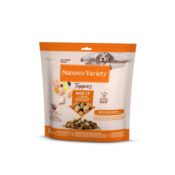 NV DOG FD TOPPERS CHICKEN 120GR WEPET