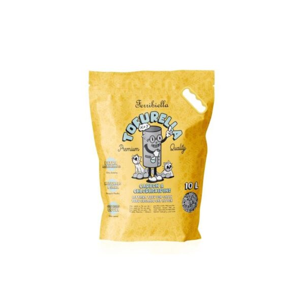 TOFURELLA Areia de Tofu Para Gato Cloroexidina & Carvão Ativado 10L wepet