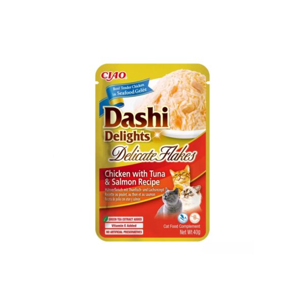 Dashi Cat DELIGHTS Delicate Flakes Frango/Atum&Salmão 40g wepet