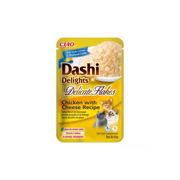 Dashi Cat DELIGHTS Delicate Flakes Frango/Queijo 40g wepet