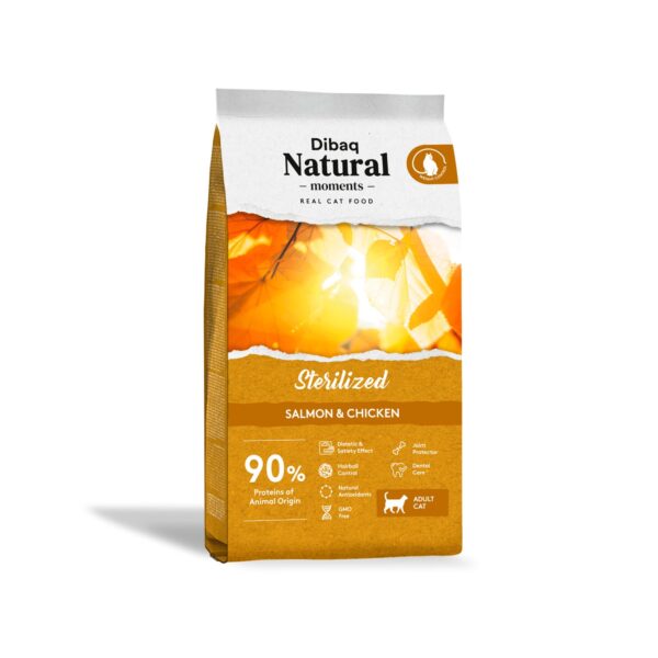 DIBAQ NATURAL MOMENTS CAT STERILIZED SALMON & CHICKEN WEPET